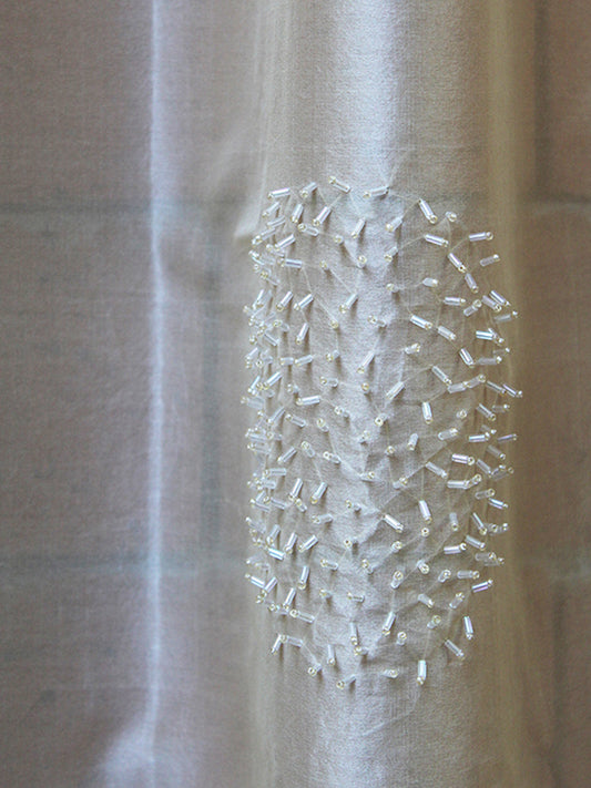 Door Semi-Sheer Door Curtain Motif, Gold - 52" X 90" (Pack of 2)