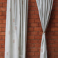 Door Curtain Cotton Blend Beautiful Gemotric Paisley Light Grey And Bronze Khadi - 52" X 90"