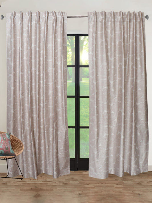 Door Curtain Polyester Blend  Off White - 54" X 84"