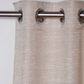 Door Curtain Polyester Blend Self Textured  Off White - 54" X 84"