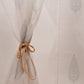 Door Sheer Curtain Polyster Antique Polyester Beige - 54" X 67"