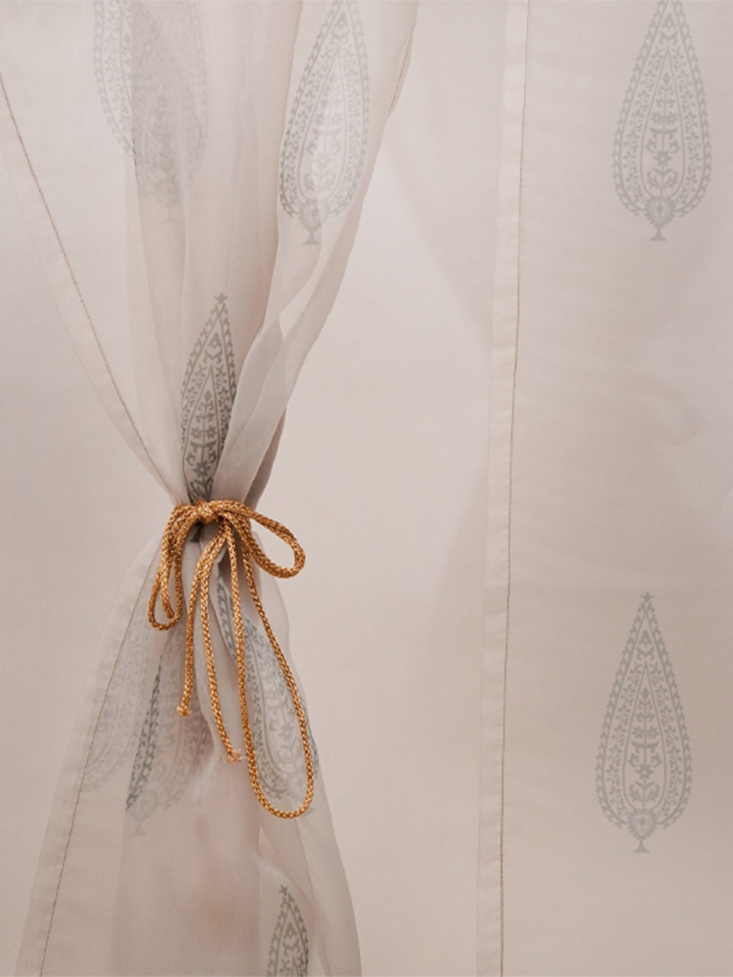 Door Sheer Curtain Polyster Antique Polyester Beige - 54" X 67"