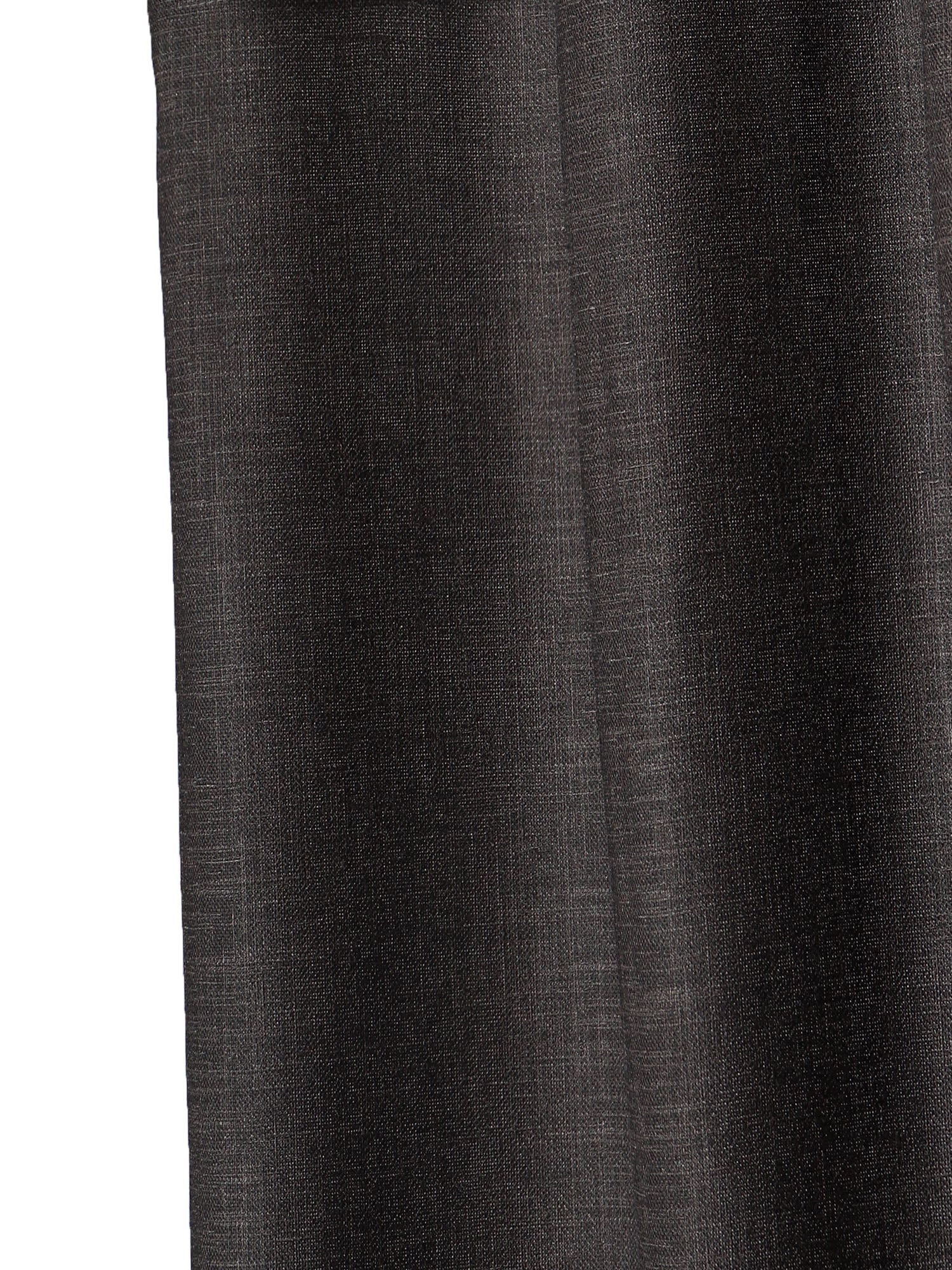 closeup of dark grey window curtain with eyelet - 50x60 inch