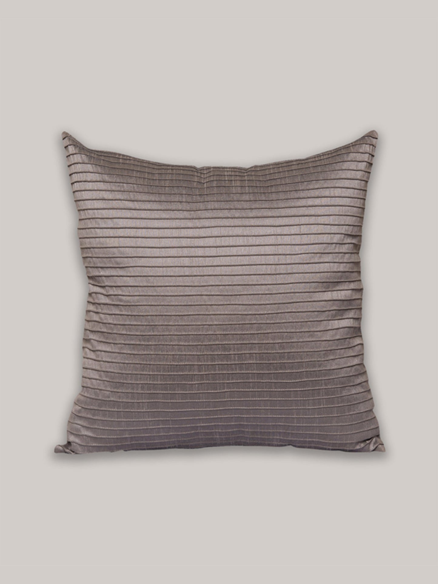 Cushion Cover 100% Cotton Pintuck  Grey - 18" X 18"