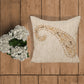 Embroidered Cushion Cover Silk Paisley Gold - 16" X 16"