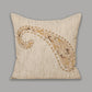 Embroidered Cushion Cover Silk Paisley Gold - 16" X 16"