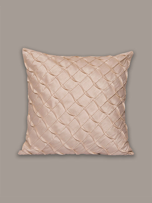 Technique Cushion Cover Box Pleated 100% Polyester Cream - 16" X 16"