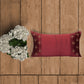 Embroidered Cushion Cover 100% Polyester Pinching Solid - 12" X 22"