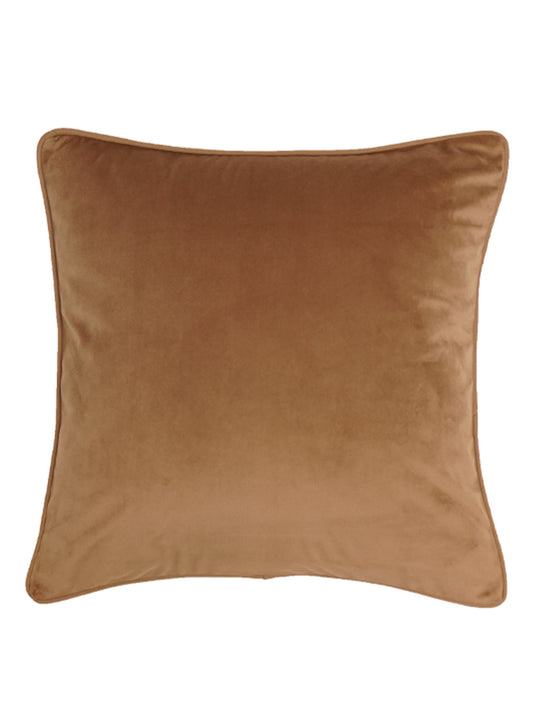 Cushion Cover Solid Velvet Golden 16"X16"