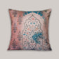 Embroidered Cushion Cover Velvet Digital Print  Dusky Rust - 16" X 16"
