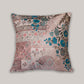 Embroidered Cushion Cover Velvet Cord Piping Green  - 20" X 20"
