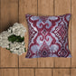 Cushion Cover Velvet Printed Ikat Maroon - 20"X20"