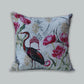 Cushion Cover 100% Polyster Digital Printed With Hand Embroidered Off White - 16"X16"