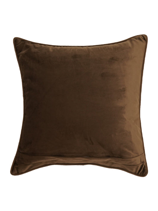 Cushion Cover Velvet  Brown - 16" X 16"