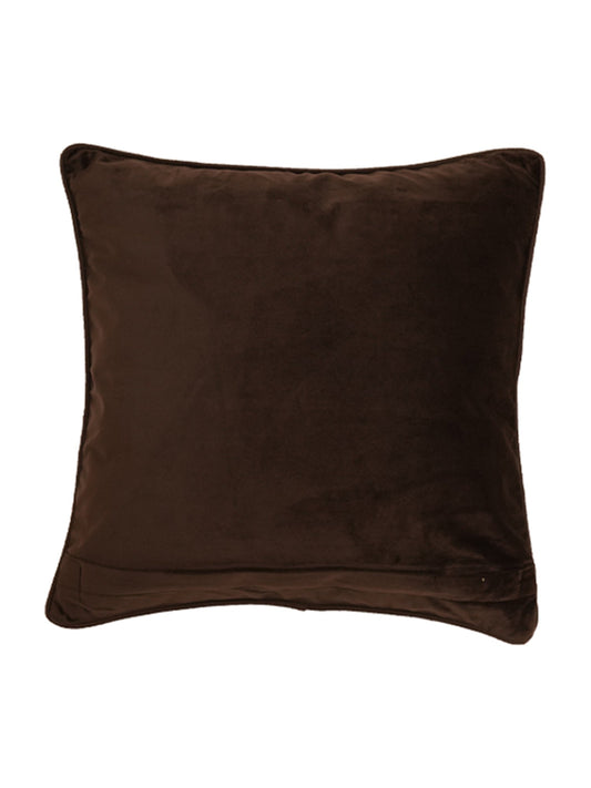 Cushion Cover Velvet  Brown - 16" X 16"