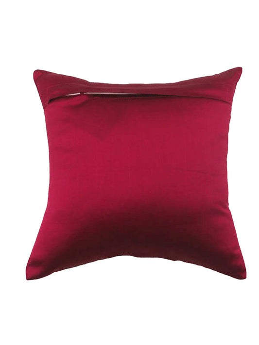 Embroidered Cushion Cover 100% Polyester  Sequin Stripes Purple - 12" X 12"