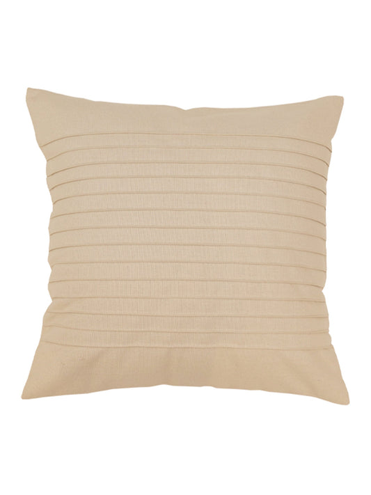 Technique Cushion Cover Cotton Blend Stripes Off white - 16" X 16"