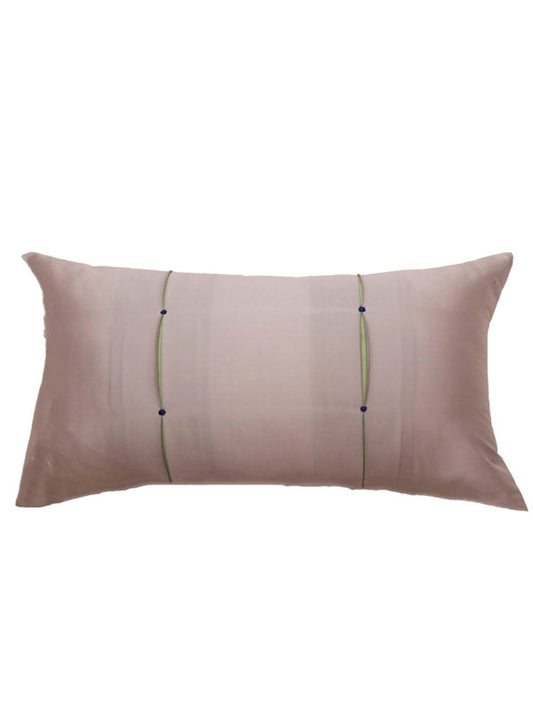 Technique Cushion Cover 100% Polyester Solid Pleated Light Grey - 12" X 22"