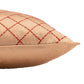 Embroidered Cushion Cover Polyester Brown - 12" X 22"
