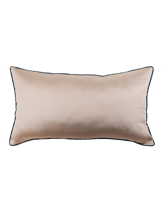 Sliver Polyester Silk Cushion Cover - 12" X 22"