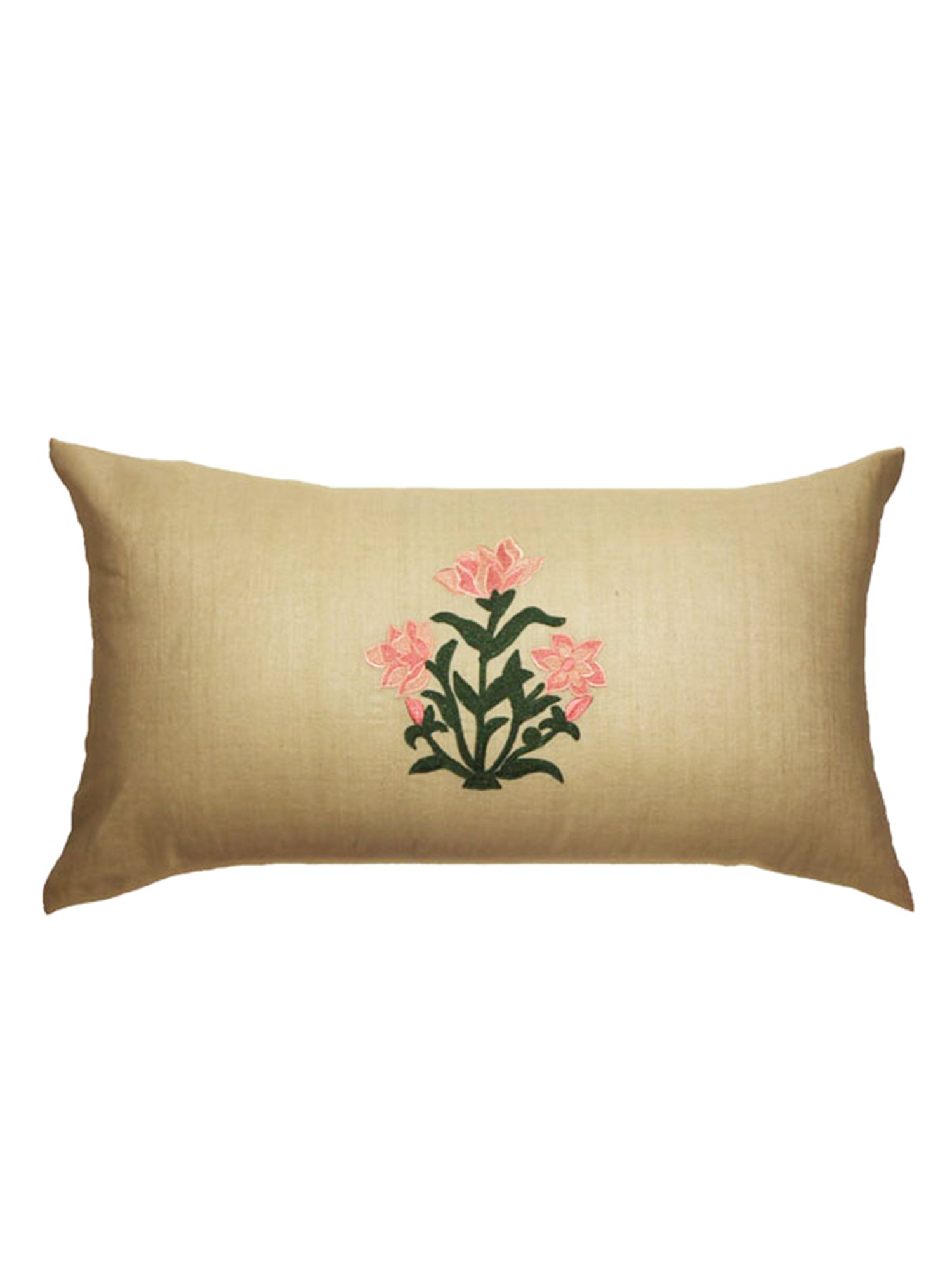 Cushion Cover 100% Linen Silk Green - 12" X 22"