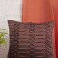 Technique Cushion Cover 100% Polyester Diamond Pleated Dark Brown - 16" X 16"