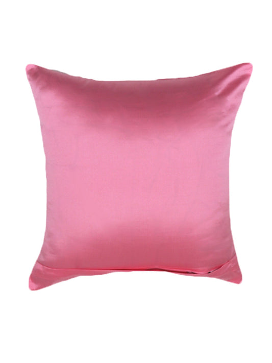 Technique Cushion Cover 100% Polyester One-Side Pleated Rose Pink - 16" X 16"