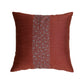 Embroidered Cushion Cover Polyester Blend  Rust - 16" X 16"