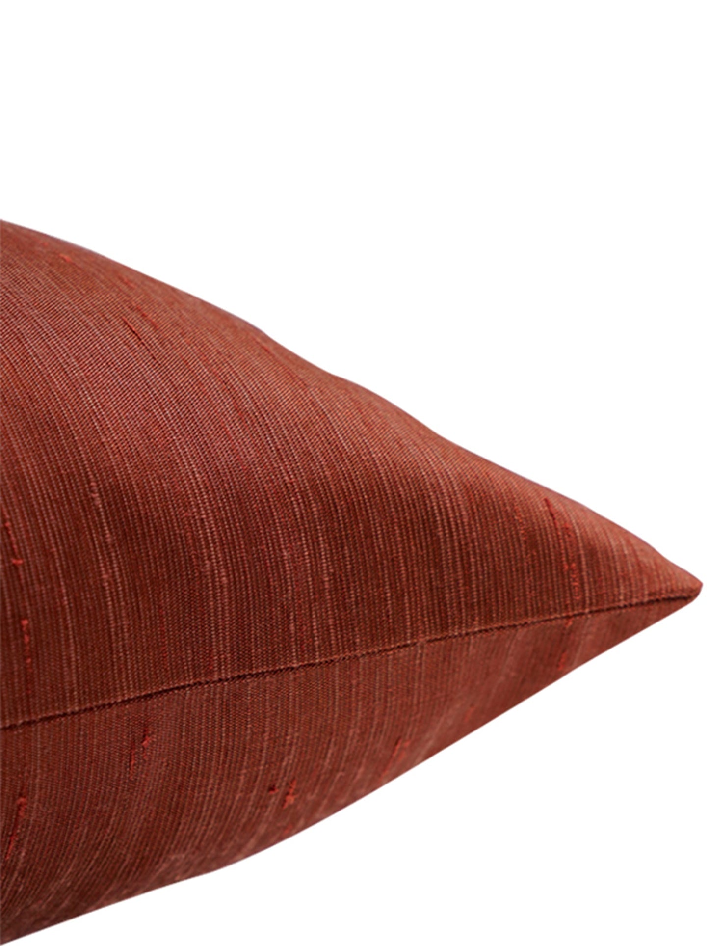 Embroidered Cushion Cover Polyester Blend  Rust - 16" X 16"