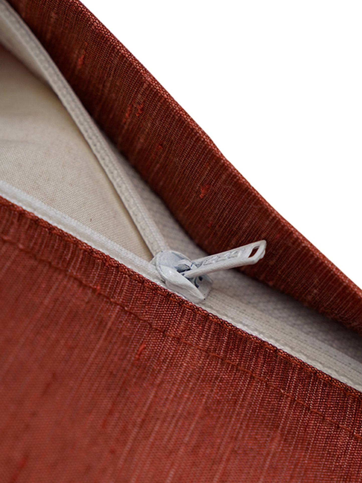 Embroidered Cushion Cover Polyester Blend  Rust - 16" X 16"