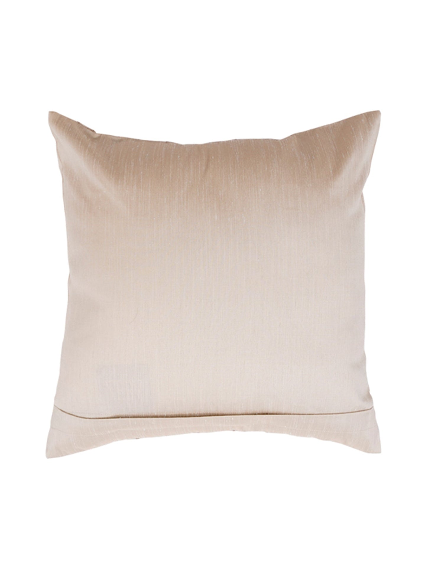 Embroidered Cushion Cover Beige Peach - 16" X 16"