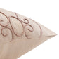 Embroidered Cushion Cover Beige Peach - 16" X 16"