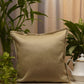 Cushion Cover Solid Polyester Blend Flange Gold 16"X16"
