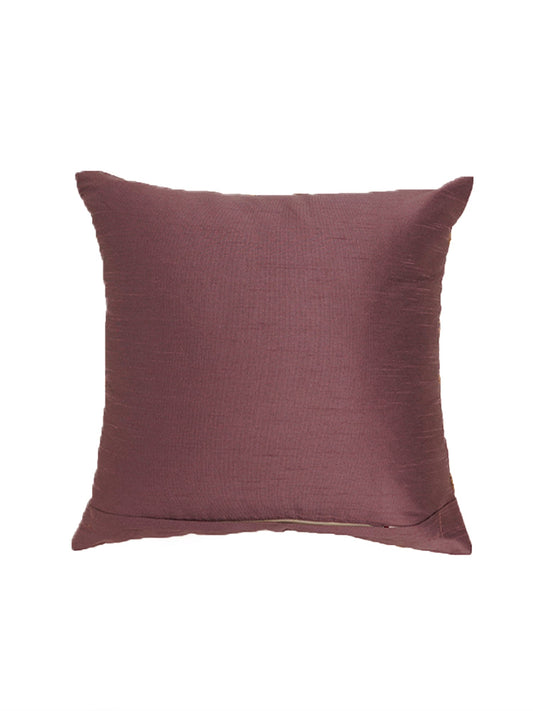 Embroidered Cushion Cover 100% Polyester Lilac - 16"x16"