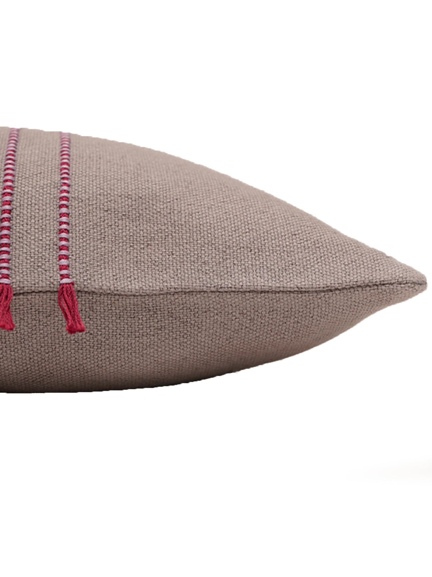 Embroidered Cushion Cover Cotton Blend   Grey - 16" X 16"