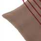 Embroidered Cushion Cover Cotton Blend Brown- 16"x16"