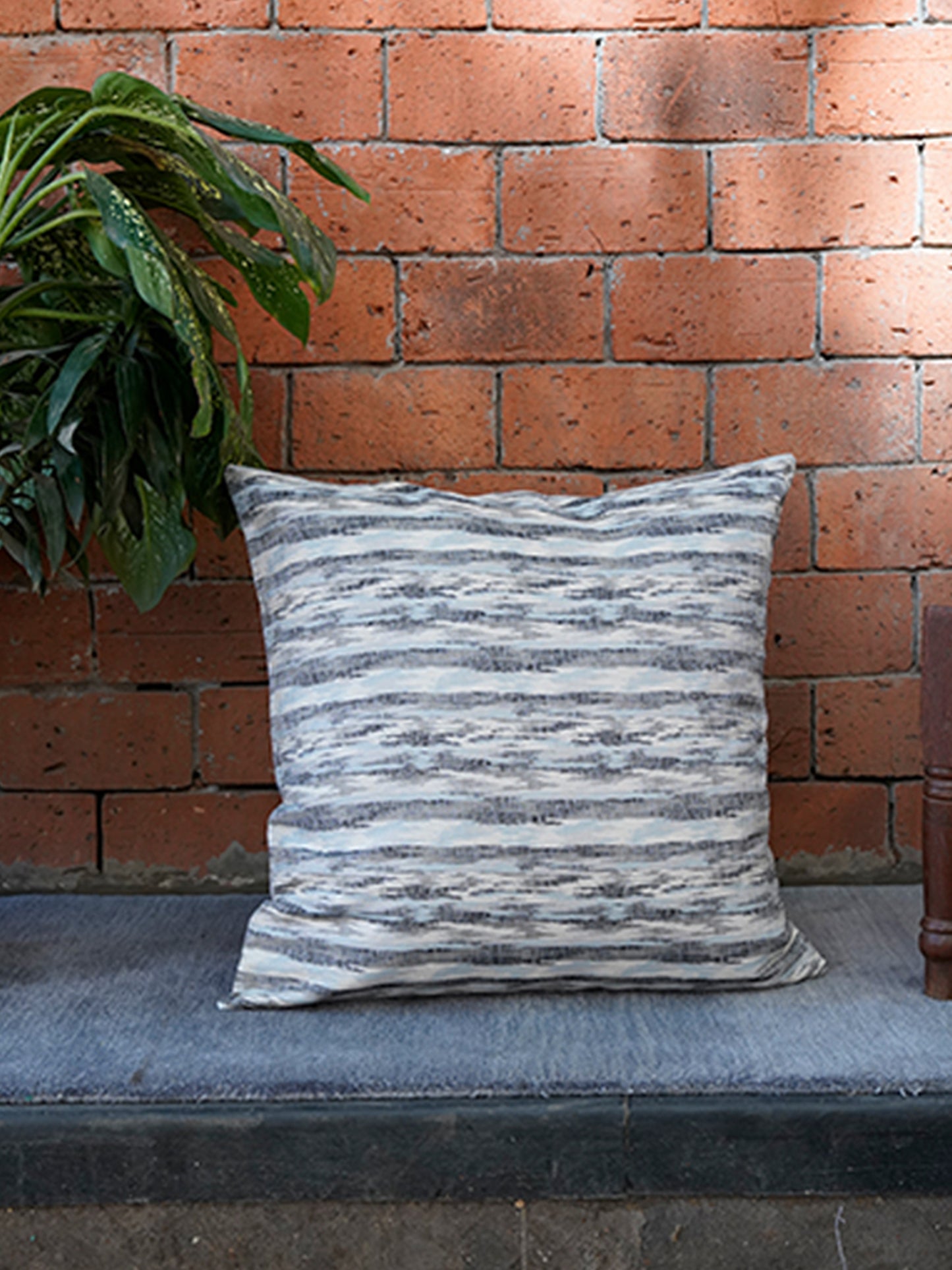 Cushion Cover Polyester Blend Abstract Brown - 24" X 24"