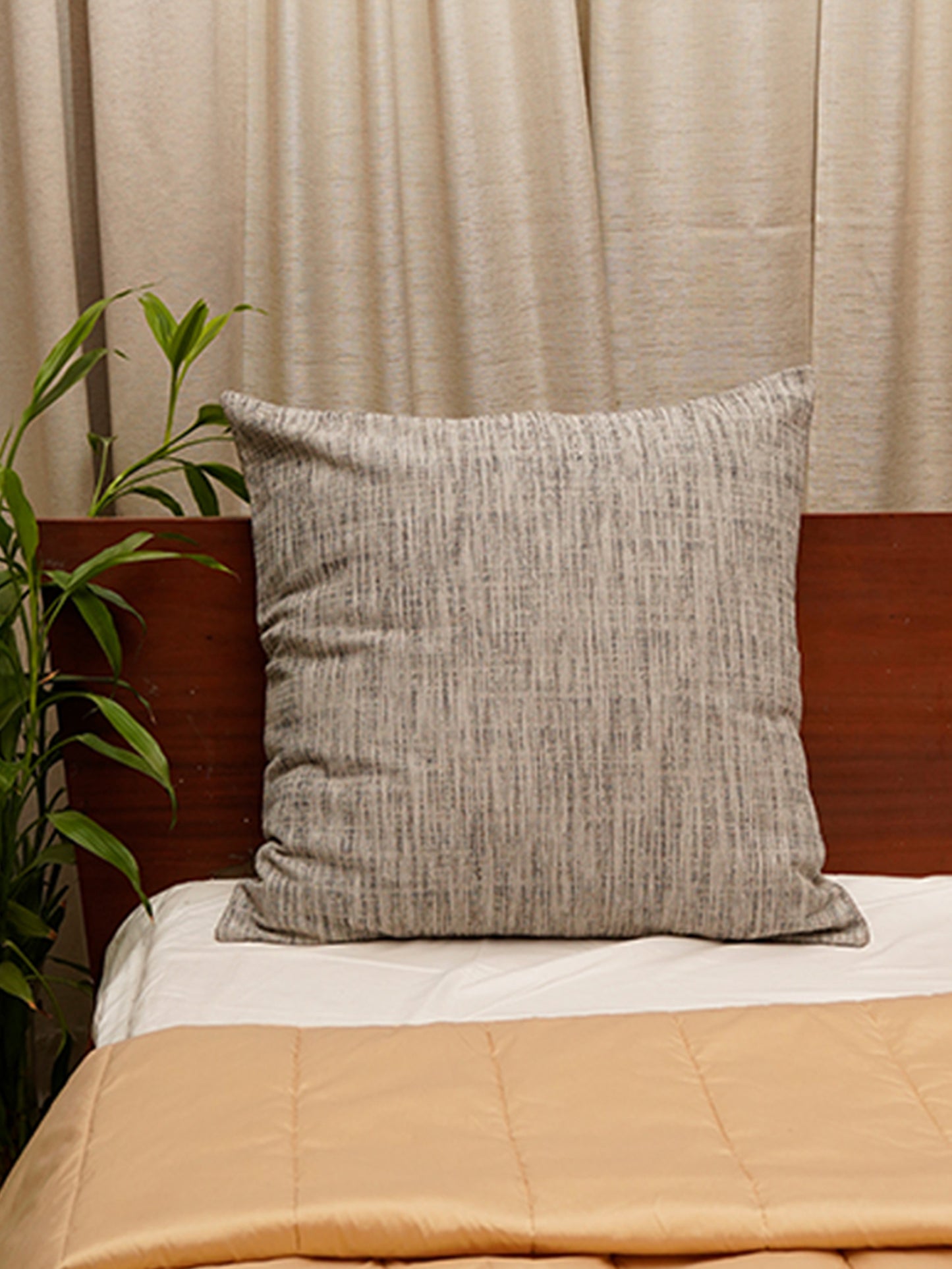 Cushion Cover Polyester Blend Abstract Brown - 24" X 24"