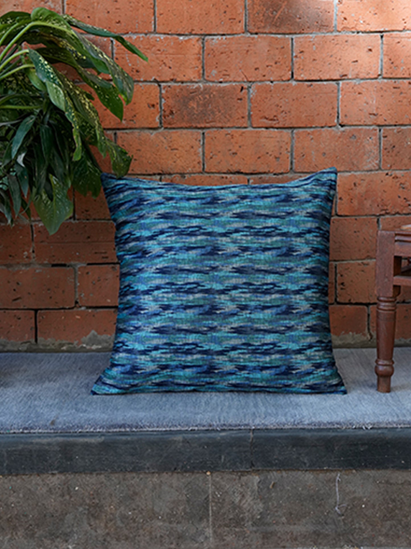 Cushion Cover Polyester Blend Abstract Brown - 24" X 24"