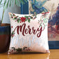 Printed and Antique golden Embroidery Cushion Cover Cotton Polyester Beige - 16" x 16"