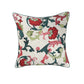 Embroidered & Printed Cushion Cover with Cord Piping Floral Cotton Blend Multi - 16" x 16"