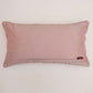 Cushion Cover Polyester Blend  Cord Piping and Quilting with Embroidery Pink - 12" X 22"