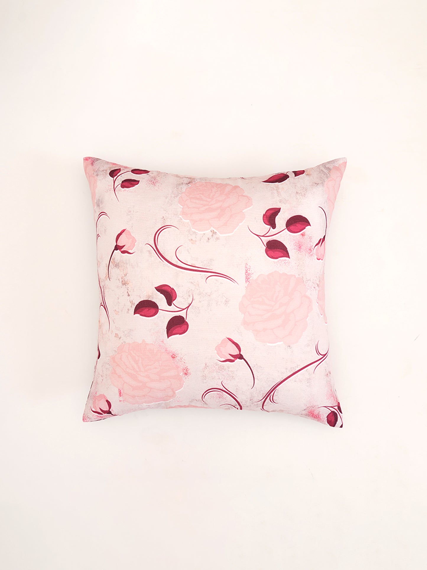 Cushion Cover Polycanvas Digital Printed Floral Pink - 16" X 16"
