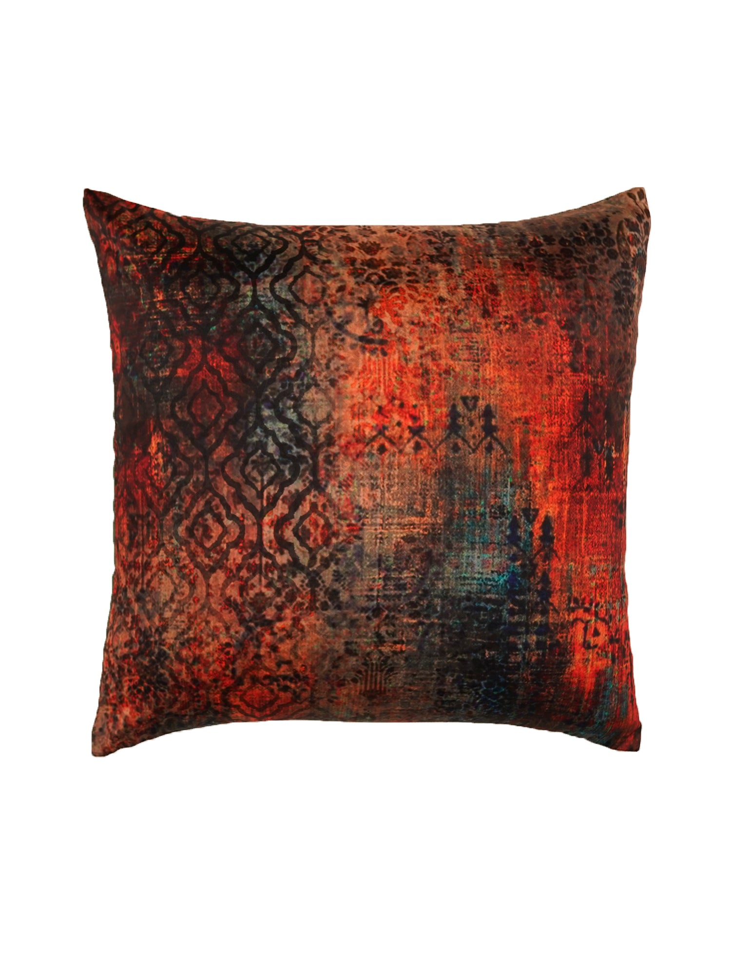 Cushion Cover Poly Canvas Warli Inspired Multi - 16" X 16"