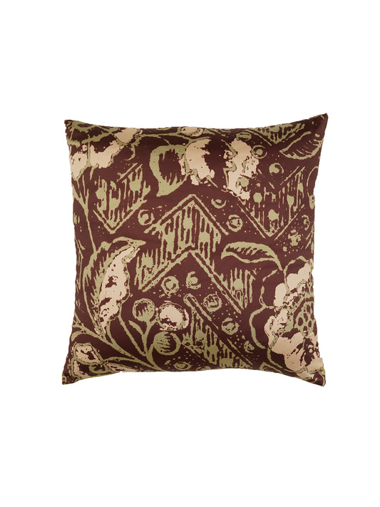 Cushion Cover Poly Canvas Modern Print Brown - 16" X 16"