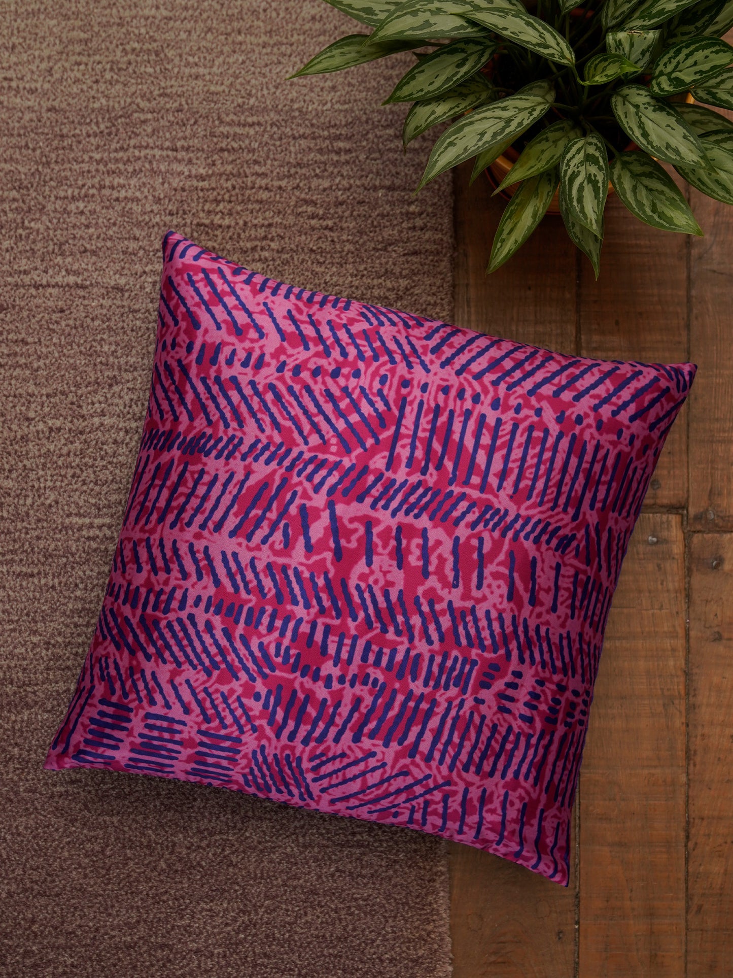 Cushion Cover Poly Canvas Pink - 16" X 16"