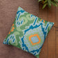 Cushion Cover Polycanvas Abstract Green Blue - 16" X 16"
