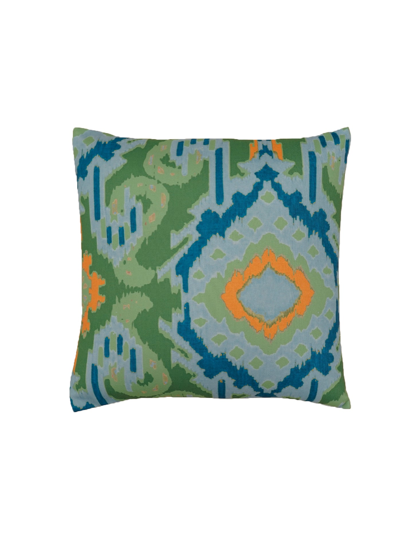 Cushion Cover Polycanvas Abstract Green Blue - 16" X 16"