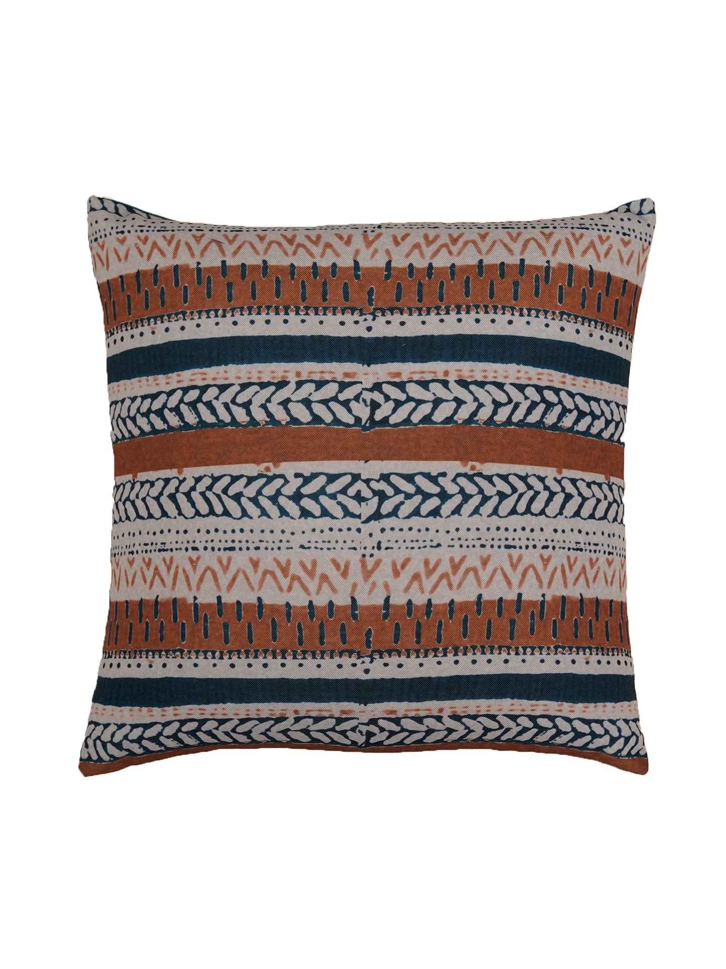 Cushion Cover Polycanvas Contemporary Indian Tribal Multi - 16" X 16"
