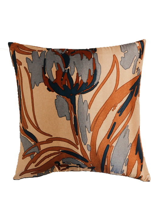 Cushion Cover Printed Poly Canvas Contemporary Floral Multi - 16"x16"